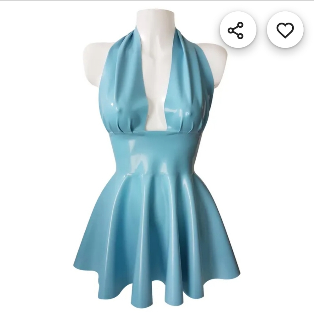 Latex Halter Marilyn Mini Dress